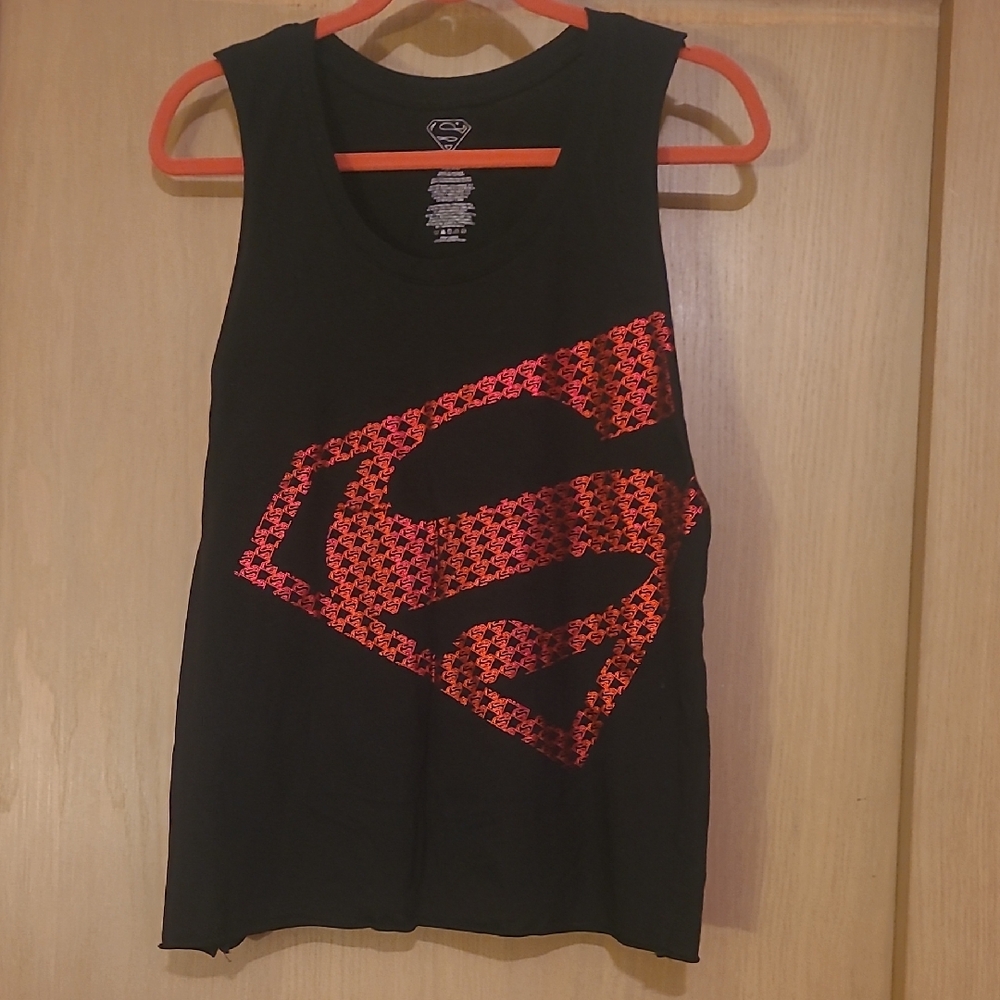 Superman Black and Red Kids Tank Top